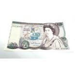 21a D.H.F. Somerset £20 Banknote looks UNC
