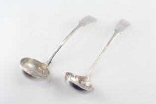 2 x .925 sterling georgian scottish sauce ladles