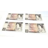 4 old £10 notes G.M Gill