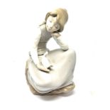 Lladro Nao Girl with Dove/Bird Figurine NAO 9 1/2" Hand Painted Made in Spain 1981