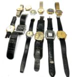 12 gents wristwatches all untested spares or repair inc avia terner timex lalvani guildhall ben