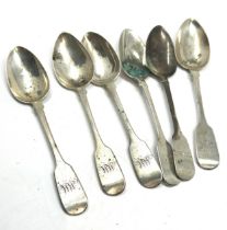 6 x .925 sterling teaspoons irish set