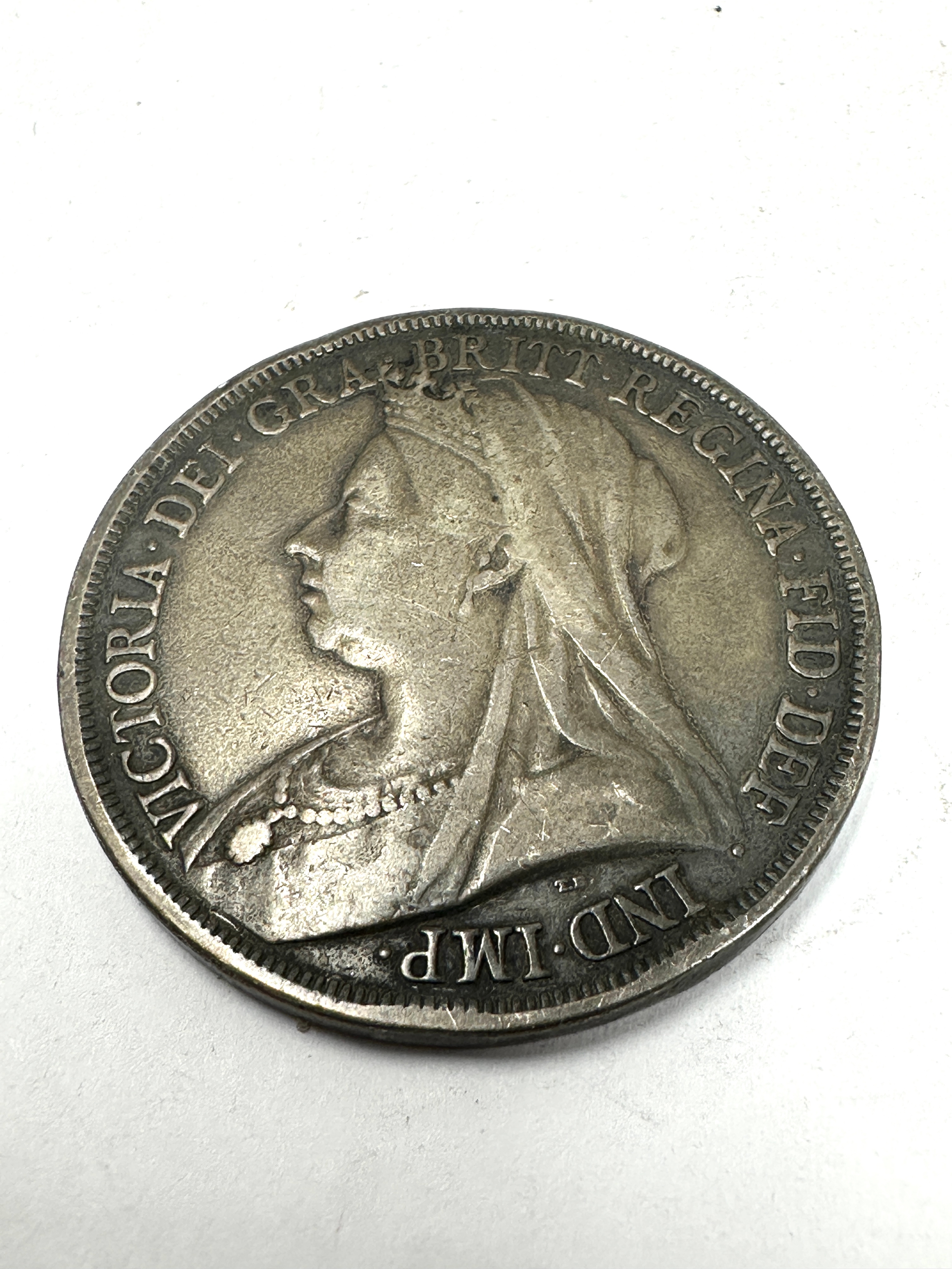 1893 Victorian silver crown - Image 2 of 2