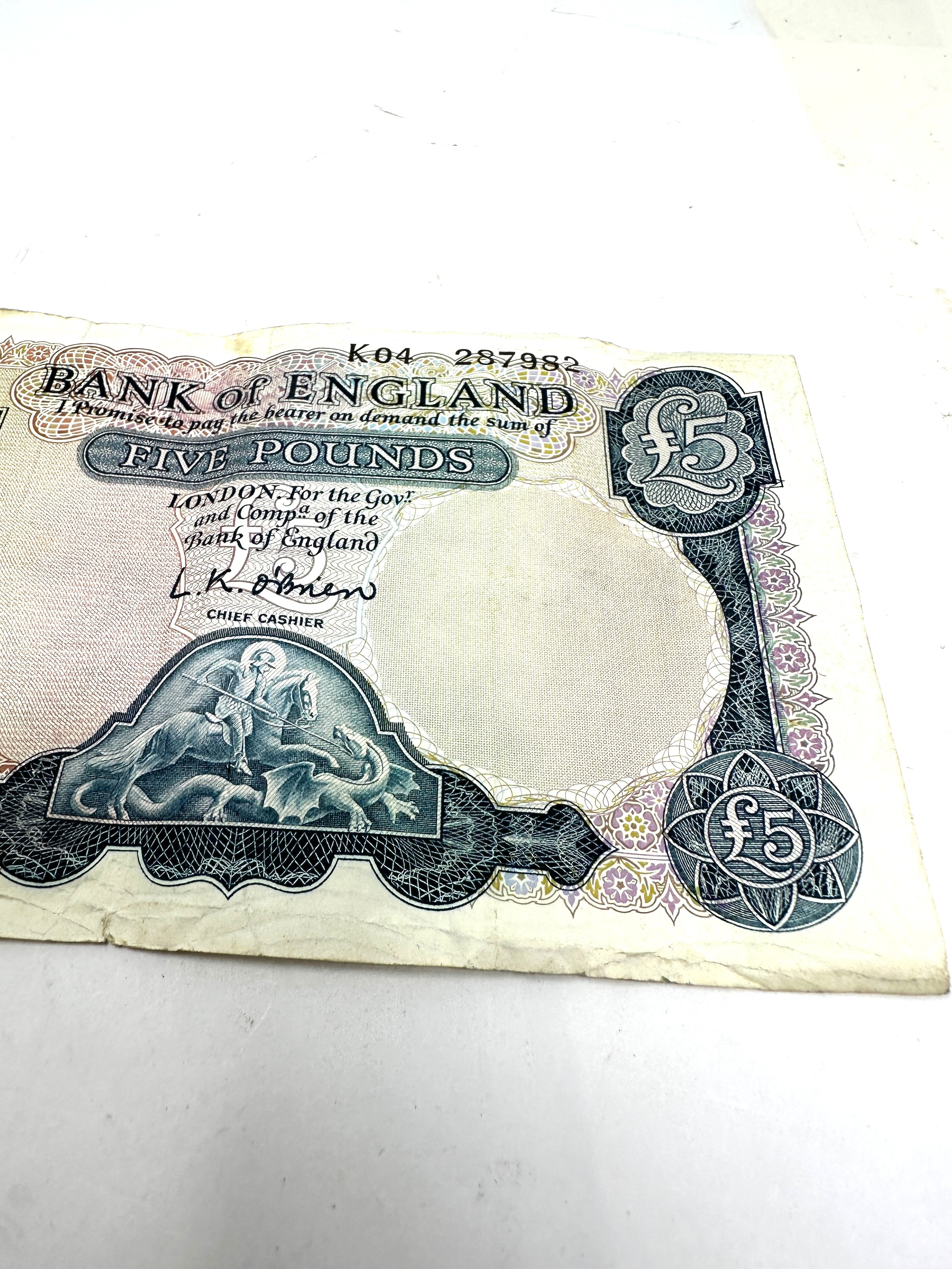 Bank of England Five pound L.K.O,brien - Image 3 of 4