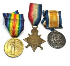 WW1 1914-15 Star Trio inc. Named M2-045944 Pte CPL W. G. Knight A.S.C