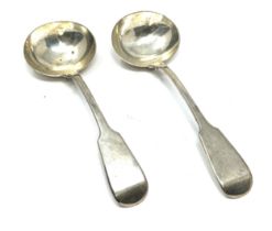 Pair of georgian silver ladles London silver hallmarks weight 126g