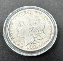 1891 silver morgan dollar