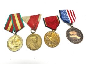 4 vintage world military medals