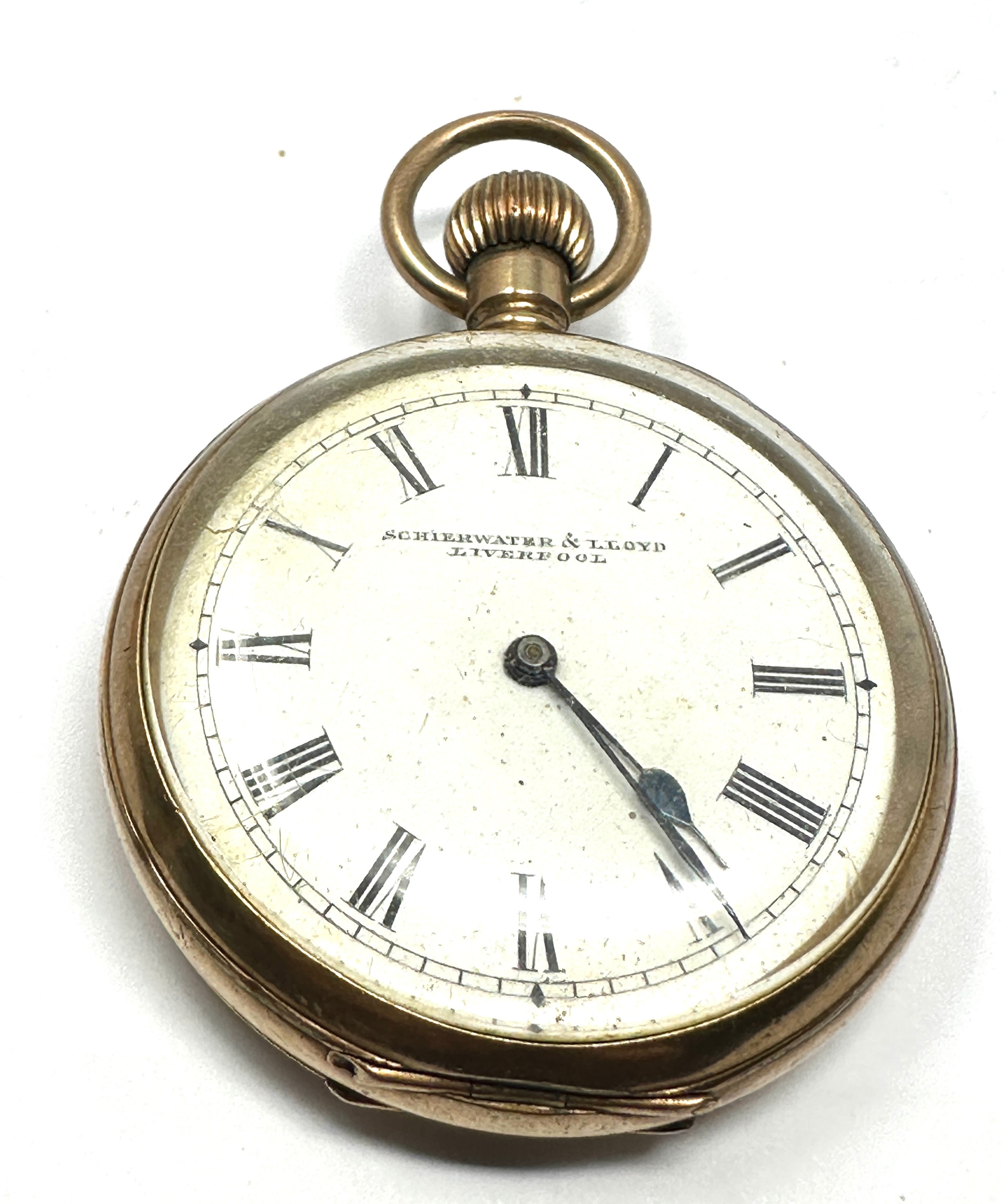 Vintage Small Size Rolled Gold Open Face Pocket Watch Hand-wind Working