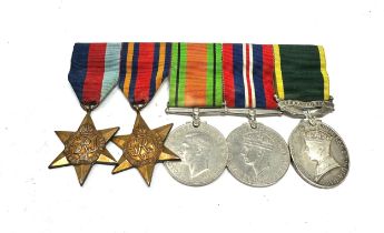 WW2 Mounted Burma Star Territorial Medal Group Named 879133 Gnr. G.F East R.A