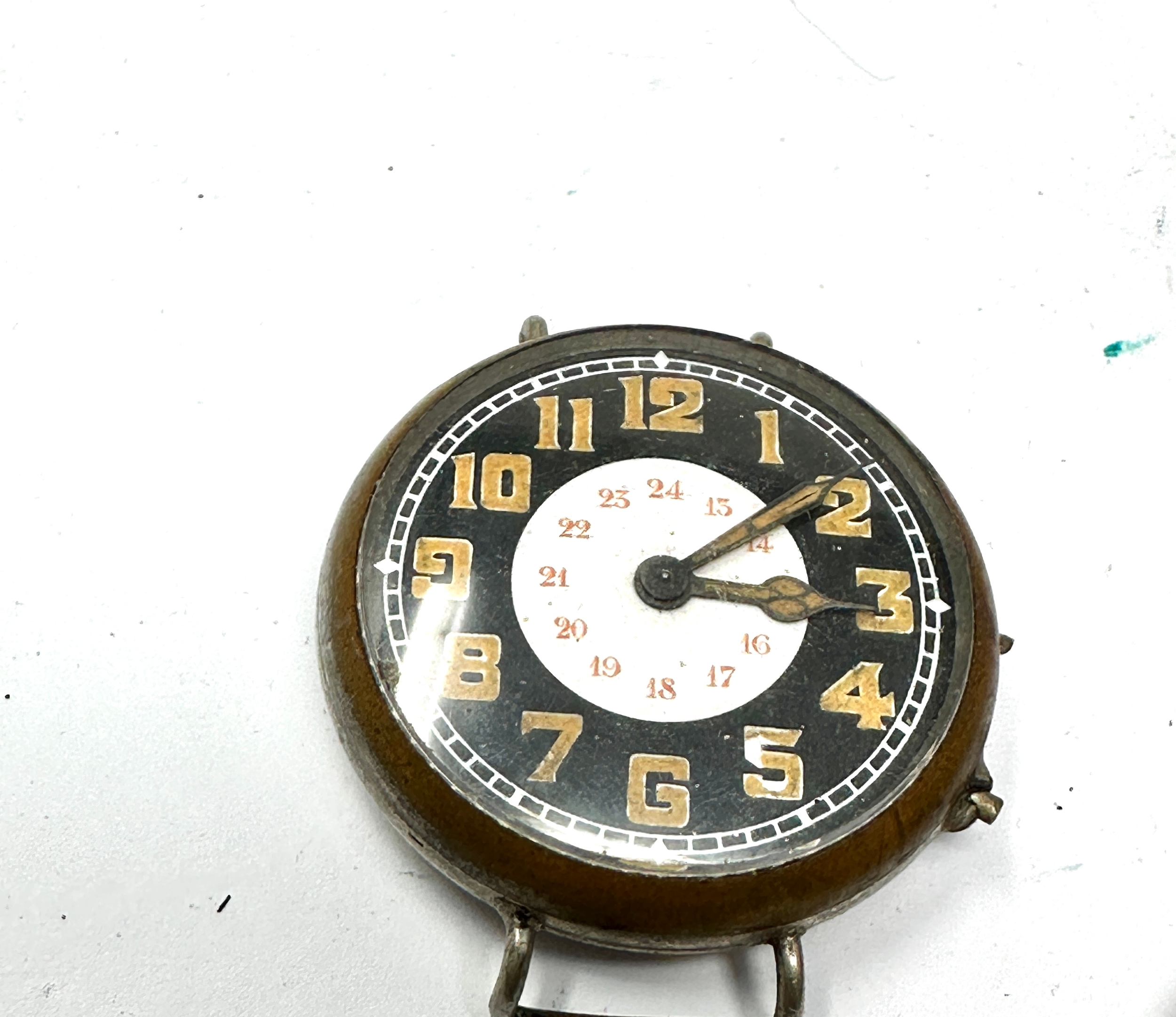 3 antique trench style wristwatches 2 silver non working - Image 3 of 3