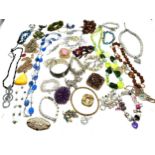 selection of vintage & later costume jewellery weight 1.2k