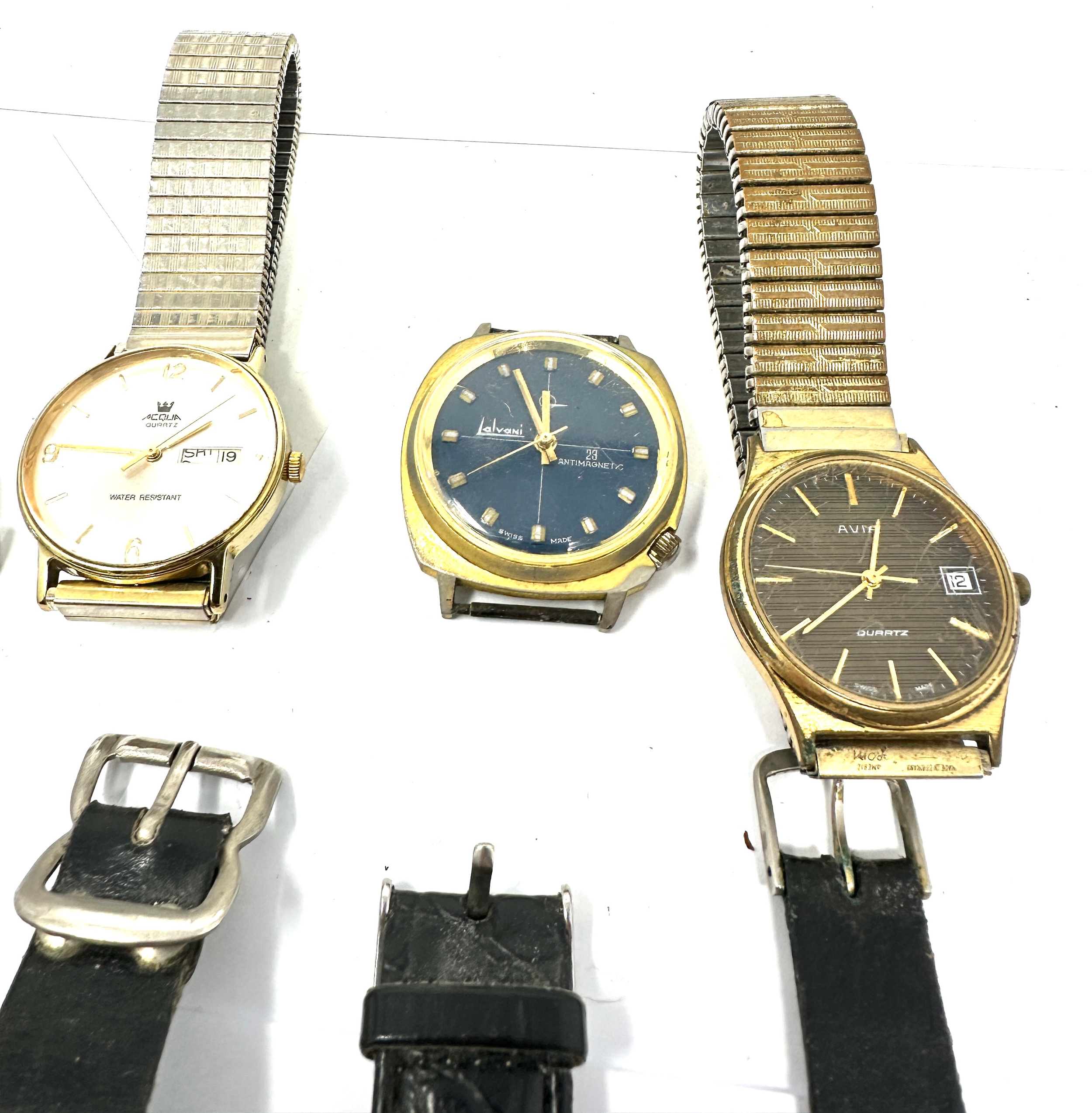 12 gents wristwatches all untested spares or repair inc avia terner timex lalvani guildhall ben - Image 4 of 5