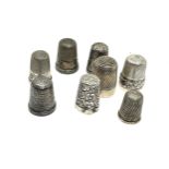 8 x .925 sterling thimbles