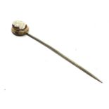 Antique 9ct gold hardstone cameo stick pin 2.5g