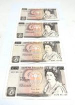 4 x G.Gill £10 Ten Pound Banknotes