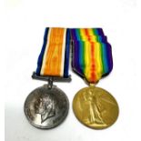 ww1 medal pair to deal 14764-s- pte.r.w.dunster r.m