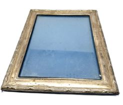 large silver picture frame no back stand measures approx 30cm by 25cm