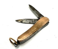 antique 9ct gold front penknife charm / pendant weight 6.4g