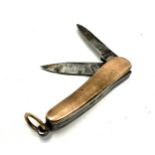 antique 9ct gold front penknife charm / pendant weight 6.4g