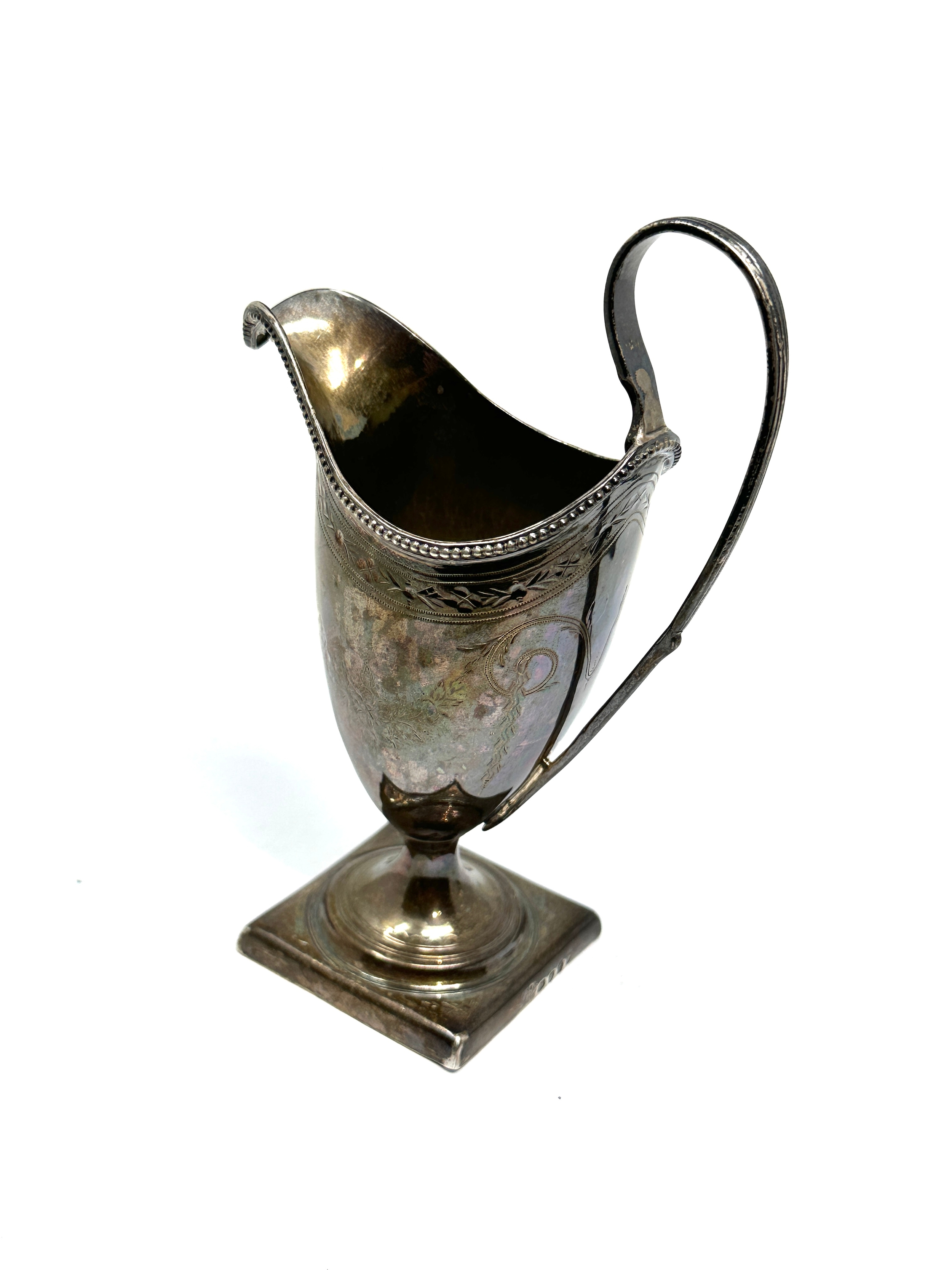 Antique Georgian silver cream jug London silver hallmarks weight 117g - Image 3 of 4