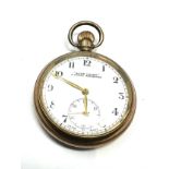 Vintage Gents Rolled Gold Open Face Pocket Watch Hand-wind Working