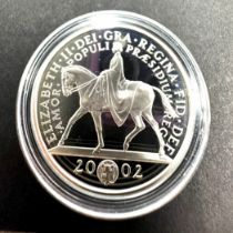 2002 silver £5 pound coin Encapsulated