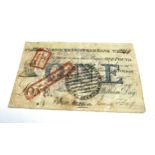 Georgian Norwich & swaffham Bank Provincial Banknote One Pound sept 1825