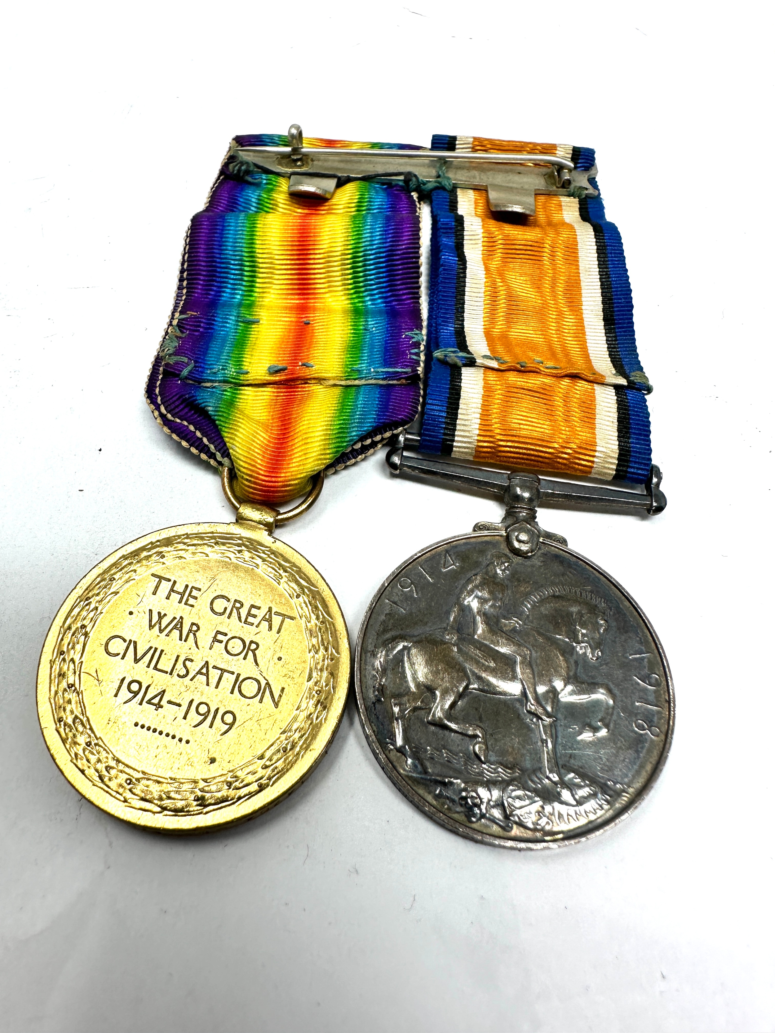 ww1 medal pair to deal 14764-s- pte.r.w.dunster r.m - Image 2 of 2