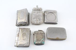 Vesta Cases Inc Antique EPNS Foliate, Book Form Coin Holder, Coronation Etc x 6