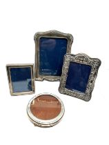 4 x .925 sterling silver photography frames