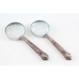 2 x .925 sterling handled magnifying glasses