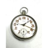 Antique alarm pocket watch nickel cased in working order