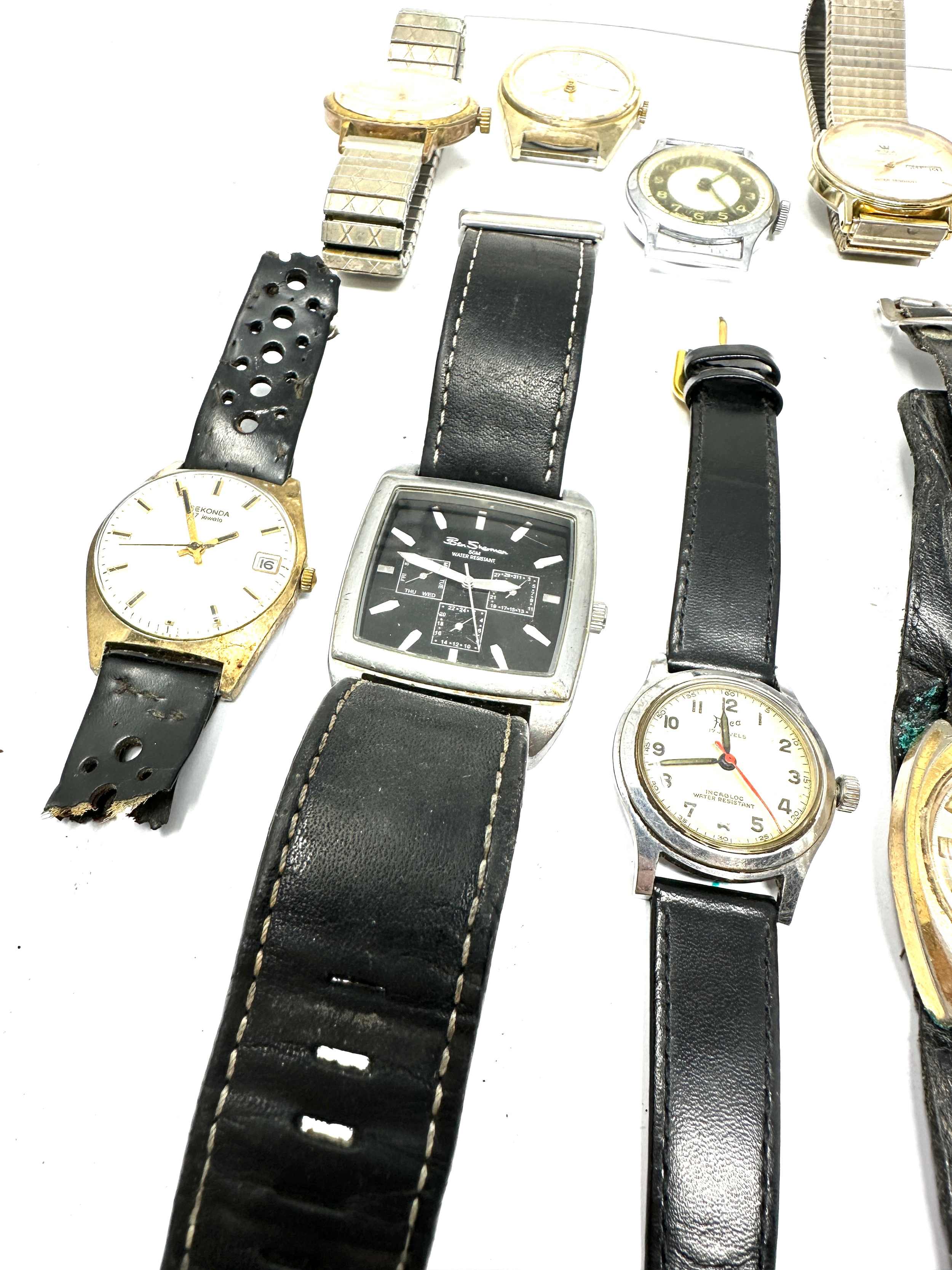 12 gents wristwatches all untested spares or repair inc avia terner timex lalvani guildhall ben - Image 3 of 5
