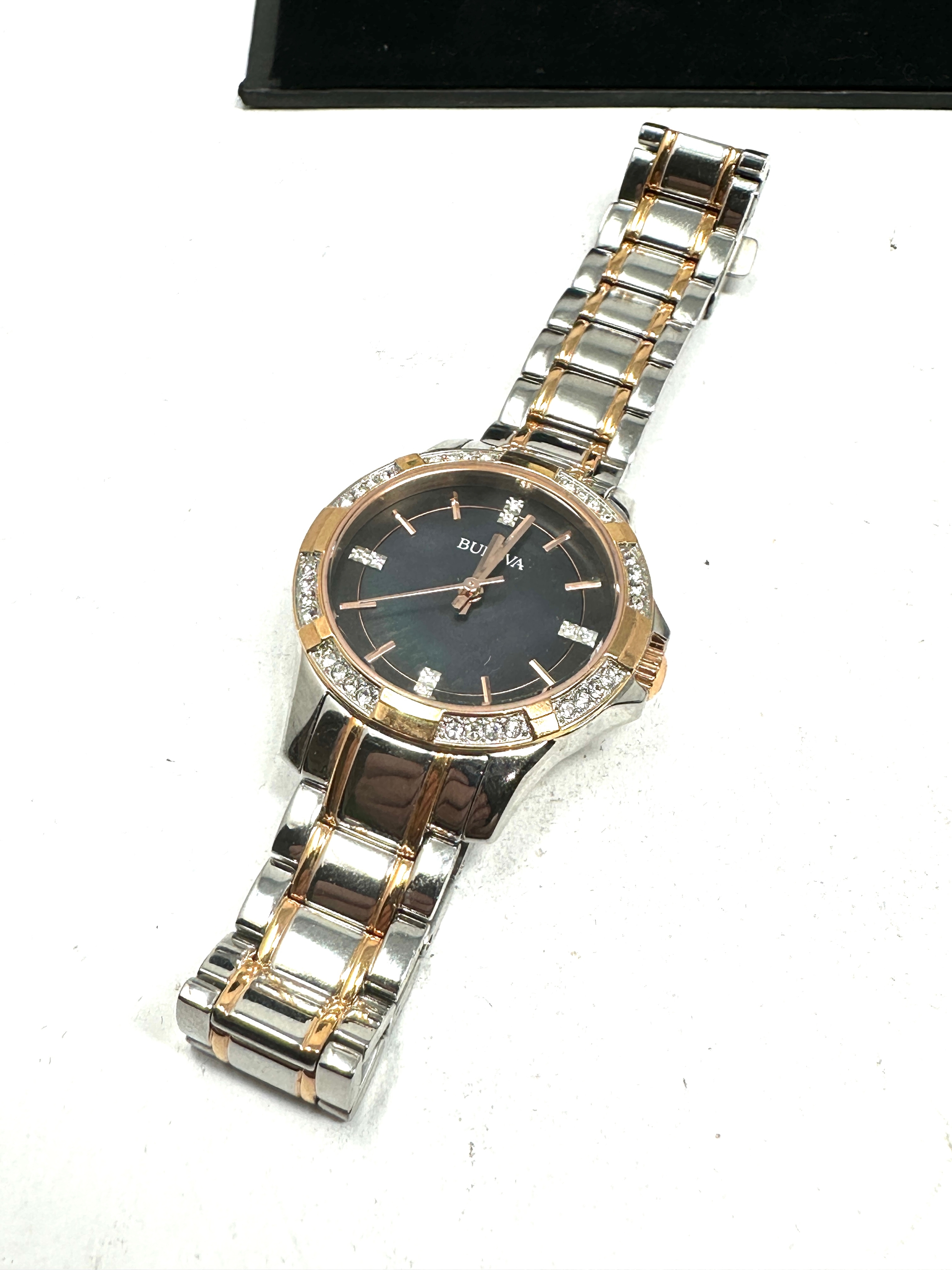 Boxed bulova ladies quartz wristwatch untested - Image 3 of 4