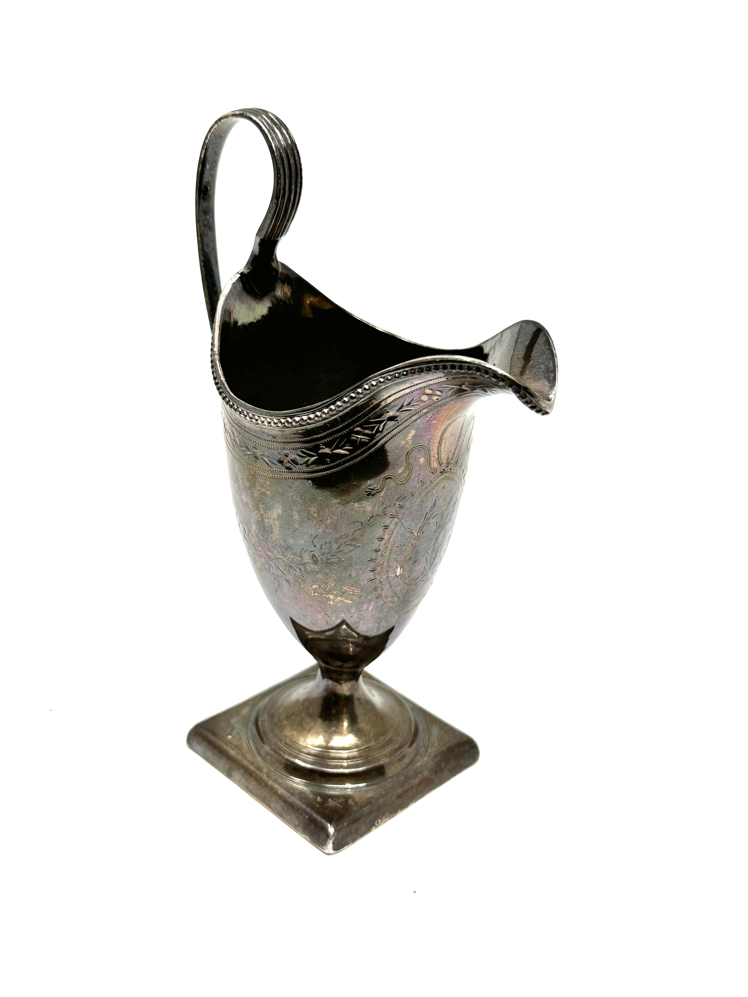 Antique Georgian silver cream jug London silver hallmarks weight 117g - Image 2 of 4