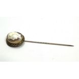 Antique 9ct gold cameo stick pin weight 5.5g