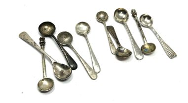 10 x .925 sterling condiment spoons inc apostle, victorian etc