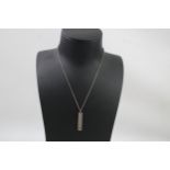 Silver ingot pendant necklace by designer Tiffany & Co (12g)