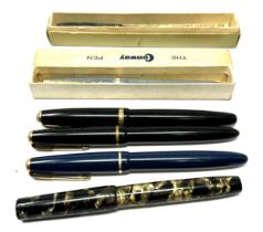 6 vintage 14ct gold nib fountain pens includes parker conway retc