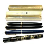 6 vintage 14ct gold nib fountain pens includes parker conway retc