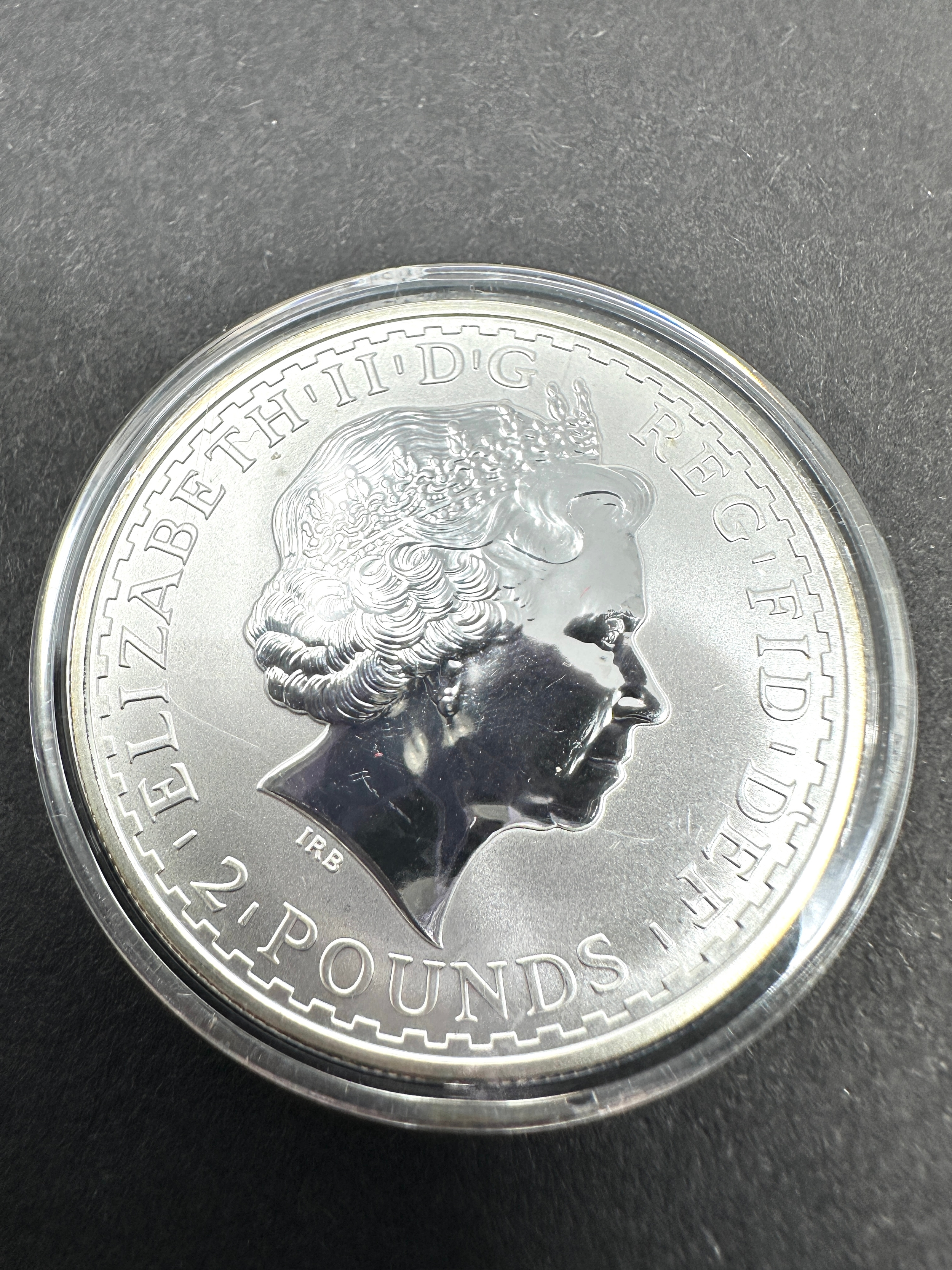 1999 Royal Mint Silver Proof Britannia £2 Two Pounds 1oz Coin Encapsulated - Image 2 of 2