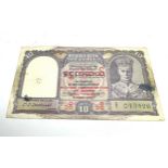 Burma 10 Rupees Note