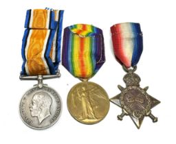 WW1 trio medals K.I.A to g-6216 pte f.c neeves middx .r k.i.a 5/7/16