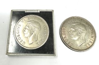 2 x 1937 silver crowns high grade