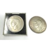 2 x 1937 silver crowns high grade