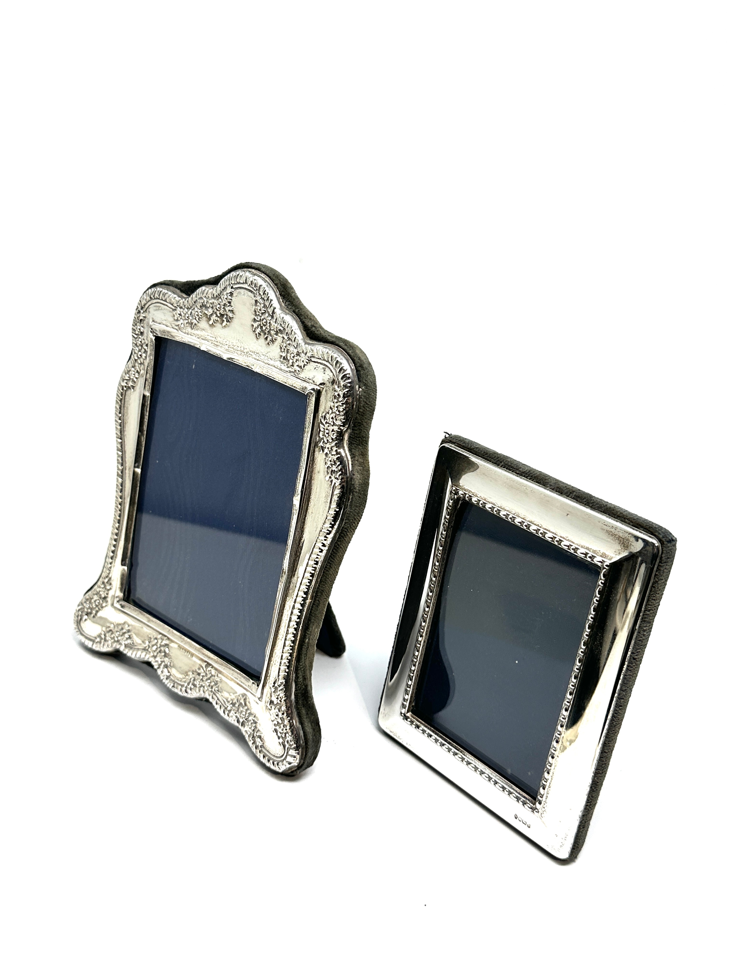 2 vintage silver picture frames largest measurtes approx 16cm by 13cm - Image 2 of 5