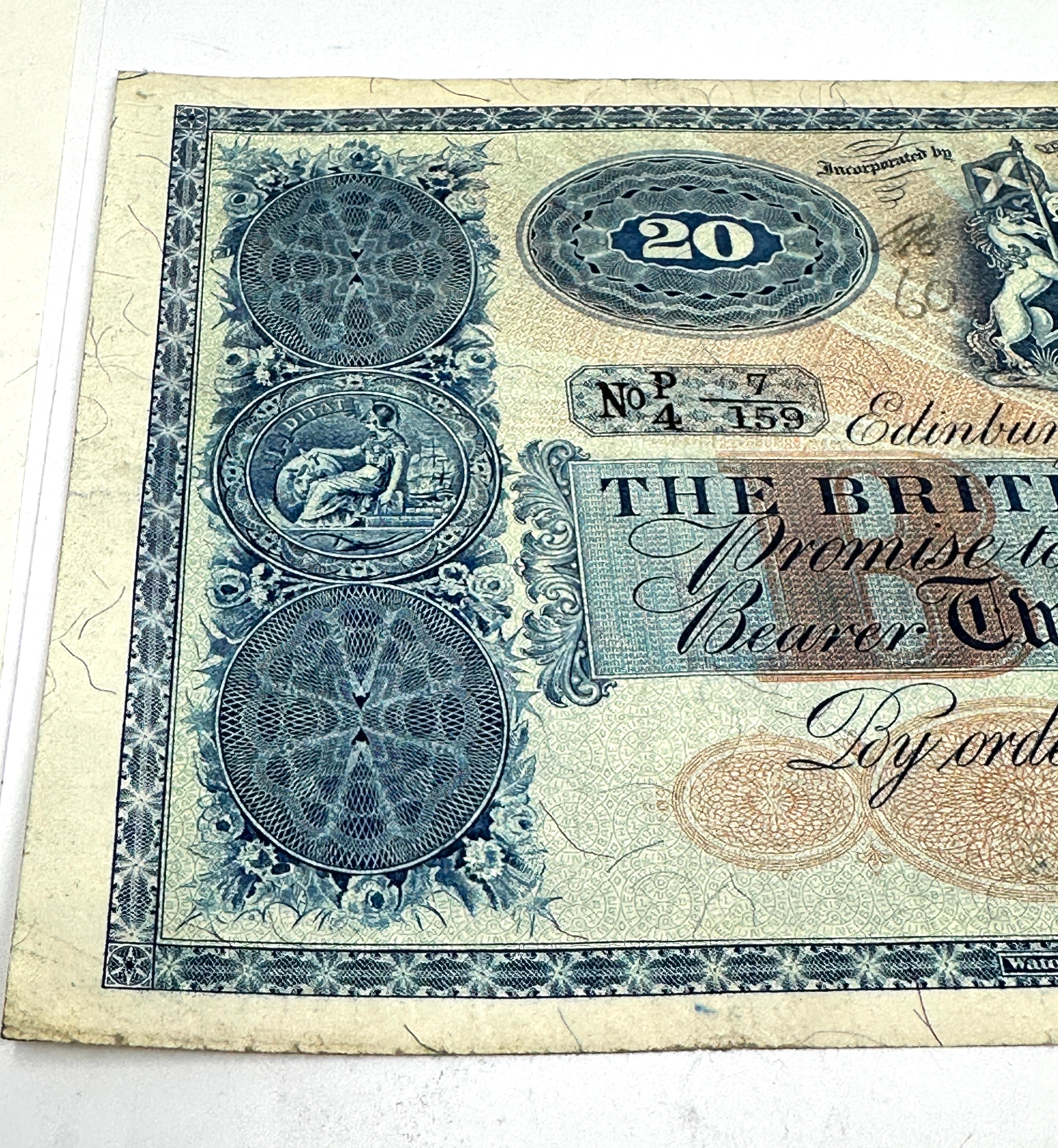 The British Linen Bank £20 - Dated Edinburgh 18th july 1949 - Signatory MacKenzie. - Image 2 of 4