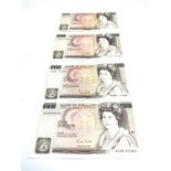 4 x G.Gill £10 Ten Pound Banknotes