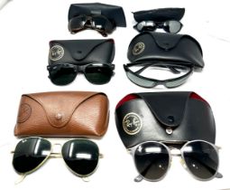 6 x Designer RayBan Sunglasses Inc Cases